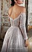 MNM Couture K3950 Long Overskirt Off The Shoulder Embellished Dress