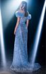MNM Couture K3963 Side Tail Ruffle Sleeve Embellished Dress
