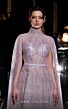 MNM Couture K3975 Floor-Length Sleeves High Slit Glitter Dress