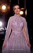 MNM Couture K3975 Floor-Length Sleeves High Slit Glitter Dress