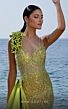 MNM Couture K3994 Side Tail Embellished Illusion Dress