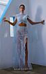 MNM Couture K4000 Hanging Sleeves Two Piece Illusion Dress
