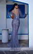 MNM Couture K4002 Cutaway Slit One Sleeve Beaded Illusion Dress