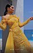 MNM Couture K4006 Side Tail Off The Shoulder Beaded Illusion Dress