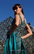MNM Couture K4007 Double Side Skirt Embellished Illusion Dress