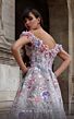 MNM Couture K4013 Floral Embroidery Off The Shoulder Dress