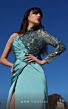 MNM Couture K4017 Asymmetrical Top One Sleeve High Slit Dress