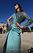 MNM Couture K4017 Asymmetrical Top One Sleeve High Slit Dress