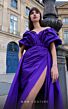 MNM Couture K4029 Double Overskirt High Slit Off The Shoulder Dress