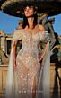 MNM Couture K4034 Ruffle Sleeve Off The Shoulder Illusion Dress