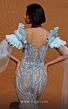 MNM Couture K4041 Ruffle Sleeves Off The Shoulder Embroidered Dress
