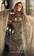 MNM Couture K4051 Detachable Cape Gauntlet Sleeves Glitter Dress