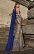 MNM Couture K4054 Gauntlet Sleeves Halter Neck Embroidered Dress