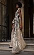 MNM Couture K4066 Side Tail One Sleeve High Neck Dress