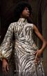 MNM Couture K4066 Side Tail One Sleeve High Neck Dress