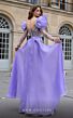 MNM Couture K4075 Bow Sleeves Plunging Neck Embroidered Dress