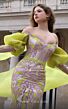 MNM Couture K4076 Juliet Sleeves Off The Shoulder Sheer Dress