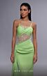 MNM Couture K4081 Illusion Top Side Tail Spaghetti Straps Dress