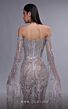MNM Couture K4090 Floor-Length Sleeves Embroidered Sheer Dress