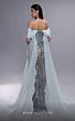 MNM Couture K4092 Double Cape Off The Shoulder Illusion Dress