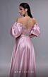 MNM Couture K4094 Embellished Back Puff Sleeve Floral Dress