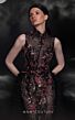 MNM Couture K4099 Ruffle Overskirt High Neck Illusion Dress