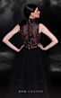 MNM Couture K4099 Ruffle Overskirt High Neck Illusion Dress