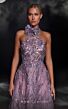 MNM Couture K4104 Halter Neckline Embroidered Backless Dress