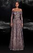 MNM Couture K4105 Long Sleeves Off The Shoulder Embellished Dress
