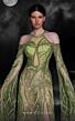 MNM Couture K4109 Floor-Length Sleeves High Slit Sheer Dress