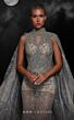 MNM Couture K4119 Cape Sleeve High Neck Illusion Dress