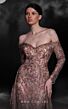 MNM Couture K4121 Long Overskirt Off The Shoulder Embellished Dress