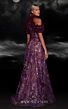 MNM Couture K4122 Ruffle Neckline Cold Shoulder Embroidered Dress