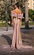 MNM Couture K4138 Double Train Off The Shoulder Illusion Dress