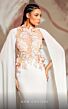 MNM Couture K4145 Double Cape Illusion Top Floral Dress