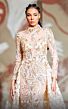 MNM Couture K4149 Long Overskirt High Neck Embroidered Dress