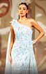 MNM Couture K4173 Side Tail One Shoulder Embroidered Dress