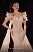 MNM Couture K4254 Double Streamer Off The Shoulder Embellished Dress