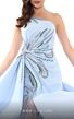MNM Couture V6364 Long Overskirt One Shoulder Embellished Dress