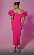 MNM Couture V6708 Ruffle Sleeve Off The Shoulder Dress