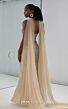 MNM Couture M1188 Sweetheart Neck Beige Beaded Choker Dress