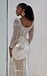 MNM Couture M1312 Draped Skirt Sweetheart Neck Gold Dress