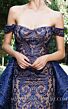 MNM Couture N0134 Off-The-Shoulder Sweetheart Neck Peplum Dress