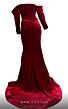 MNM Couture N0230A Sweetheart Neck Long Sleeve Off-The-Shoulder Dress