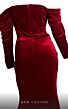 MNM Couture N0230A Sweetheart Neck Long Sleeve Off-The-Shoulder Dress