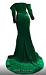 MNM Couture N0230A Sweetheart Neck Long Sleeve Off-The-Shoulder Dress