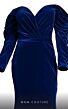 MNM Couture N0230A Sweetheart Neck Long Sleeve Off-The-Shoulder Dress