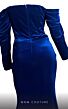 MNM Couture N0230A Sweetheart Neck Long Sleeve Off-The-Shoulder Dress