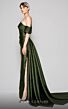 MNM Couture N0356 Asymmetrical Neckline Side Skirt Dress