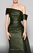 MNM Couture N0356 Asymmetrical Neckline Side Skirt Dress